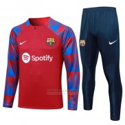 Sueter de Treinamento Barcelona Crianca 2023-2024 Vermelho