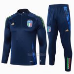 Sueter de Treinamento Italia Crianca 2024-2025 Azul