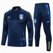 Sueter de Treinamento Italia Crianca 2024-2025 Azul