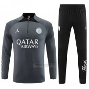 Sueter de Treinamento Paris Saint-Germain Jordan 2023-2024 Cinza