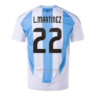 Camisola Argentina Jogador L.martinez 1º 2024