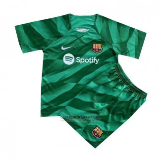 Camisola Barcelona Goleiro Crianca 2023-2024 Verde