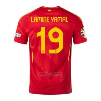 Camisola Espanha Jogador Lamine Yamal 1º 2024