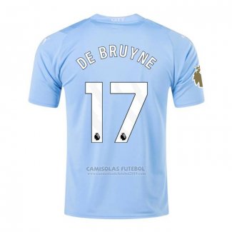 Camisola Manchester City Jogador de Bruyne 1º 2023-2024