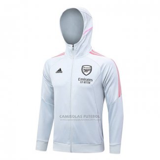 Jaqueta Hoodie Arsenal 2023-2024 Cinza