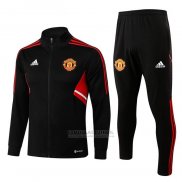 Jaqueta de Treinamento Manchester United 2022-2023 Preto Y Vermelho