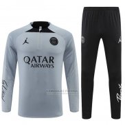 Sueter de Treinamento Paris Saint-Germain Jordan 2022-2023 Cinza