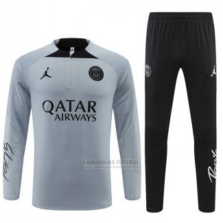 Sueter de Treinamento Paris Saint-Germain Jordan 2022-2023 Cinza