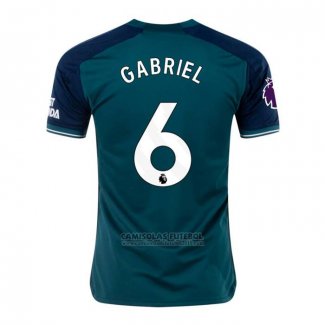 Camisola Arsenal Jogador Gabriel 3º 2023-2024