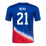 Camisola Estados Unidos Jogador Weah 2º 2024