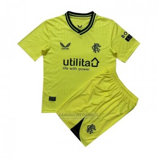 Camisola Rangers Goleiro Crianca 2023-2024 Amarelo