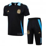 Fato de Treino Argentina Manga Curta 2024-2025 Preto - Calcas Curta