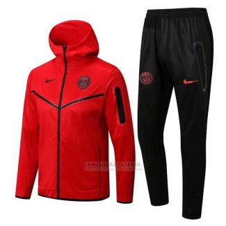 Fato de Treino Hoodie Paris Saint-Germain 2022-2023 Vermelho