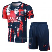 Fato de Treino Paris Saint-Germain Jordan Manga Curta 2024-2025 Azul Y Vermelho - Calcas Curta