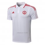 Polo Manchester United 2021-2022 Branco Y Vermelho