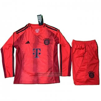 Camisola Bayern de Munique 1º Manga Comprida Crianca 2024-2025