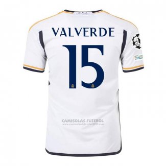 Camisola Real Madrid Jogador Valverde 1º 2023-2024