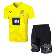 Fato de Treino Dortmund Manga Curta 2023-2024 Amarelo - Calcas Curta