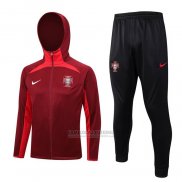 Fato de Treino Hoodie Portugal 2023-2024 Vermelho