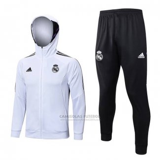 Fato de Treino Hoodie Real Madrid 2022-2023 Branco