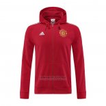 Jaqueta Hoodie Manchester United 2022-2023 Vermelho