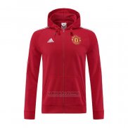 Jaqueta Hoodie Manchester United 2022-2023 Vermelho