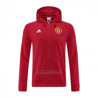 Jaqueta Hoodie Manchester United 2022-2023 Vermelho