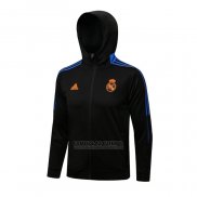 Jaqueta Hoodie Real Madrid 2021-2022 Preto Y Azul