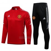 Sueter de Treinamento Manchester United UCL 2021-2022 Vermelho