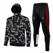 Fato de Treino Hoodie Paris Saint-Germain Jordan 2021-2022 Preto