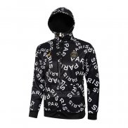 Jaqueta Hoodie Paris Saint-Germain Jordan 2021-2022 Preto