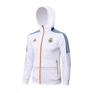 Jaqueta Hoodie Real Madrid 2021-2022 Branco