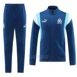 Jaqueta de Treinamento Olympique Marsella Crianca 2023-2024 Azul