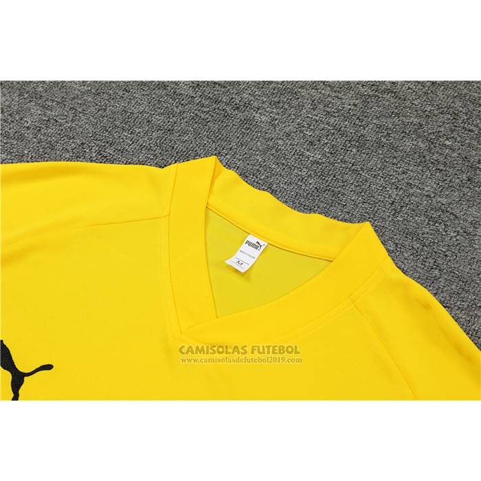 Fato de Treino Dortmund Manga Curta 2022-2023 Amarelo - Calcas Curta