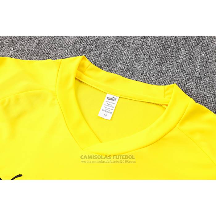 Fato de Treino Dortmund Manga Curta 2022-2023 Amarelo - Calcas Curta