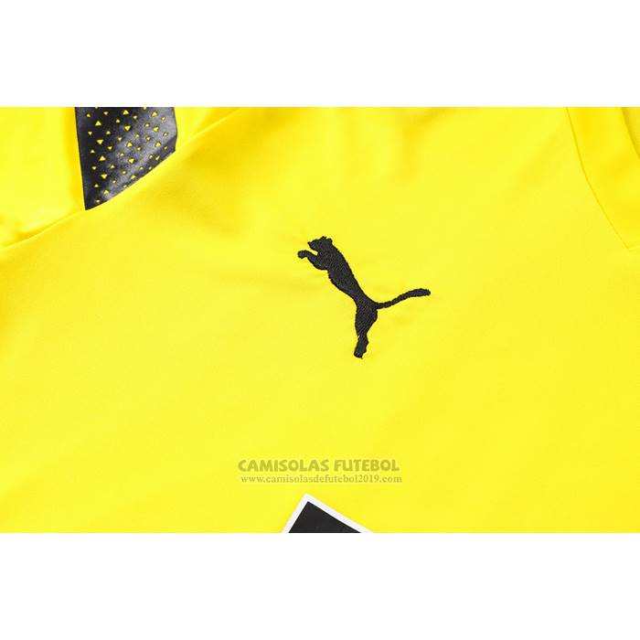 Fato de Treino Dortmund Manga Curta 2022-2023 Amarelo - Calcas Curta