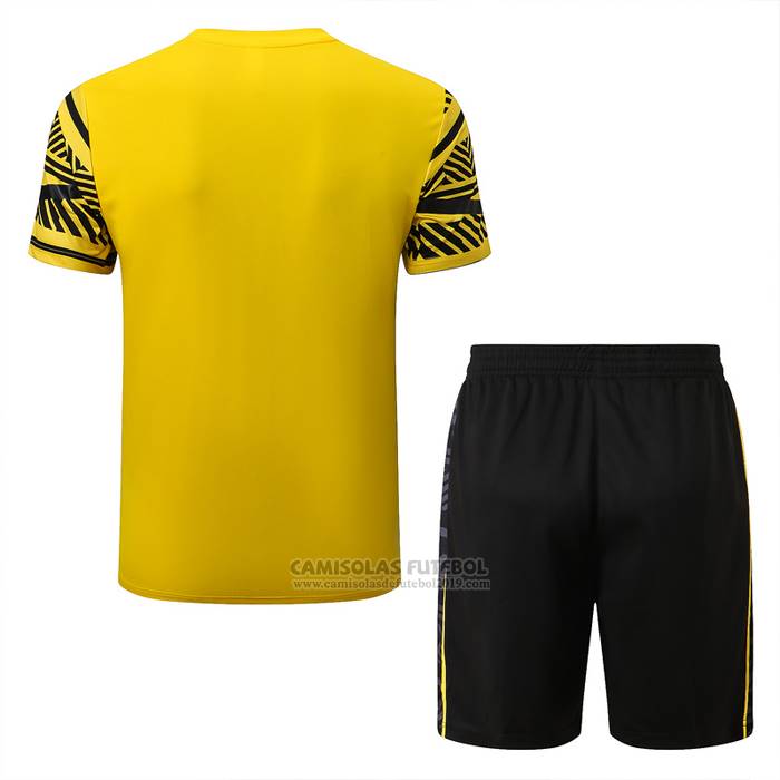 Fato de Treino Dortmund Manga Curta 2022-2023 Amarelo - Calcas Curta