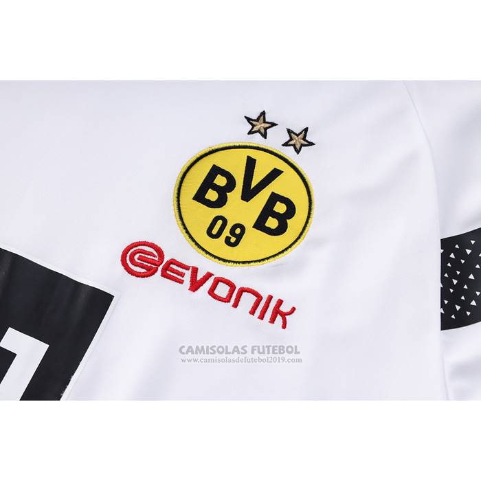 Fato de Treino Dortmund Manga Curta 2022-2023 Branco - Calcas Curta