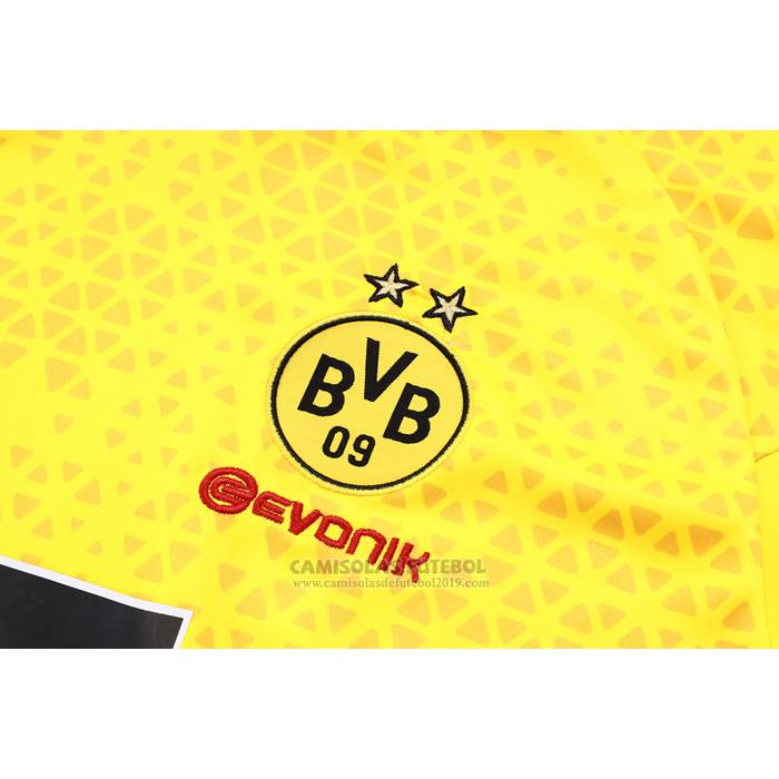 Fato de Treino Dortmund Manga Curta 2023-2024 Amarelo - Calcas Curta